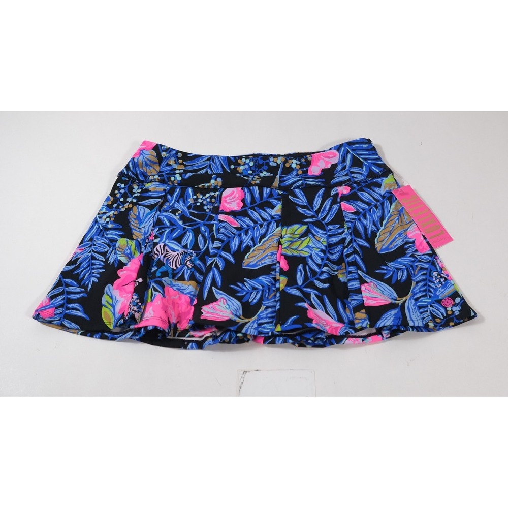Lilly Pulitzer Skort Womens L Black Rosalla Earned Stripes Luxletic UPF50